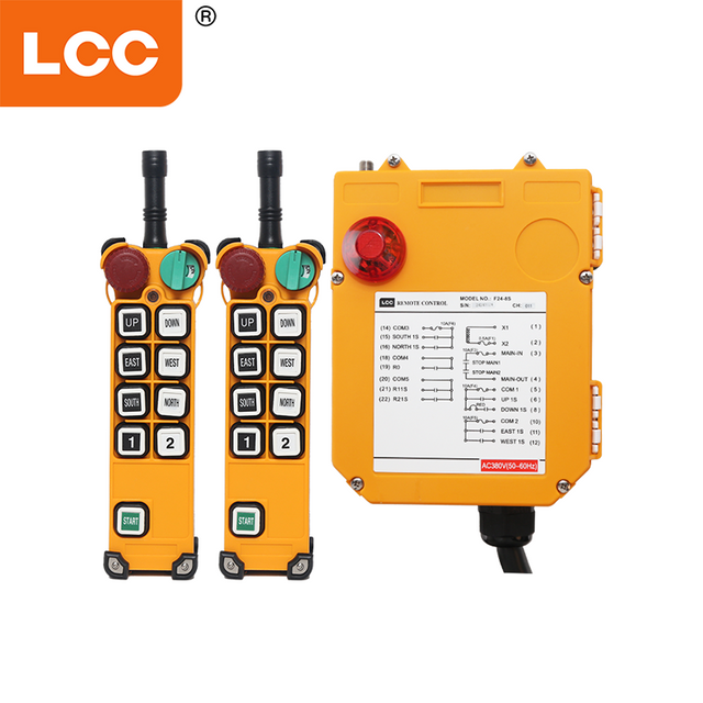 F24-8S 315mhz 433mhz 8 Button Industrial Radio Remote Control for Hoist