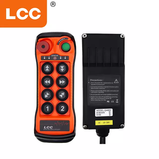 The LCC QA800 8-Button Wireless Radio Controller for Industrial Truck Crane