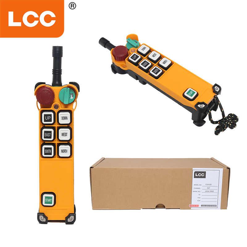 F24-6S 6 Buttons Rf 24 Volt System Industrial Radio Remote Control ...