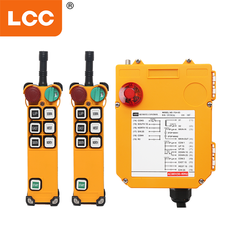 F24-6D Overhead Crane Wireless Radio Remote Control Transmitter Receiver