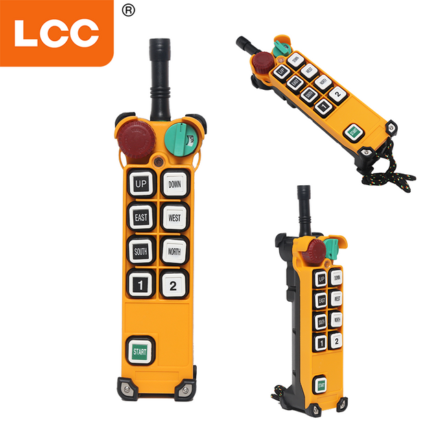 Industrial Wireless Radio Remote Control For Cranes Winch 12V 24V F24-8D