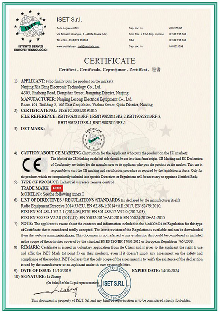 CE Certificate