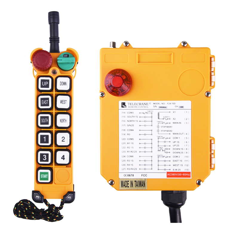 F24-10D 315HZ Industrial Wireless Trailer Parts Switches Crane Radio Remote Control IP65