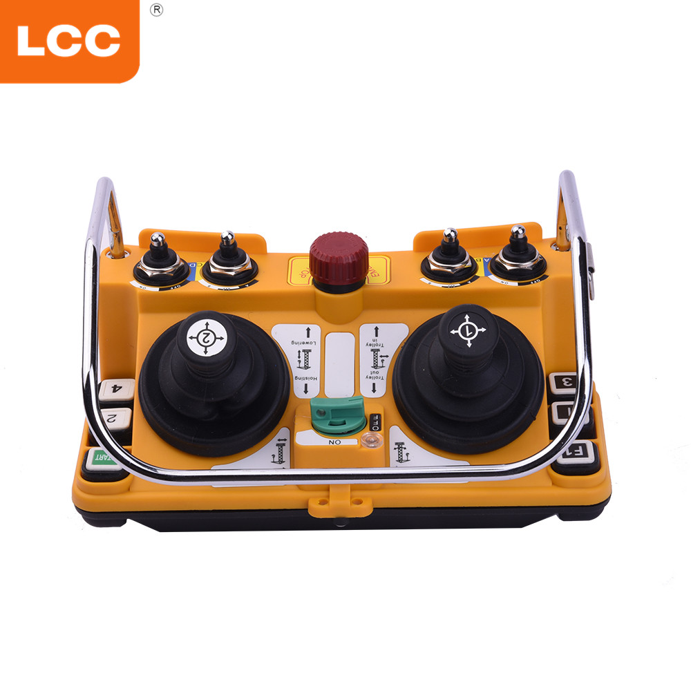F24-60 2 Transmitters And 1 Receiver Joystick Industrial Crane Radio Remote Control for Tower Crane