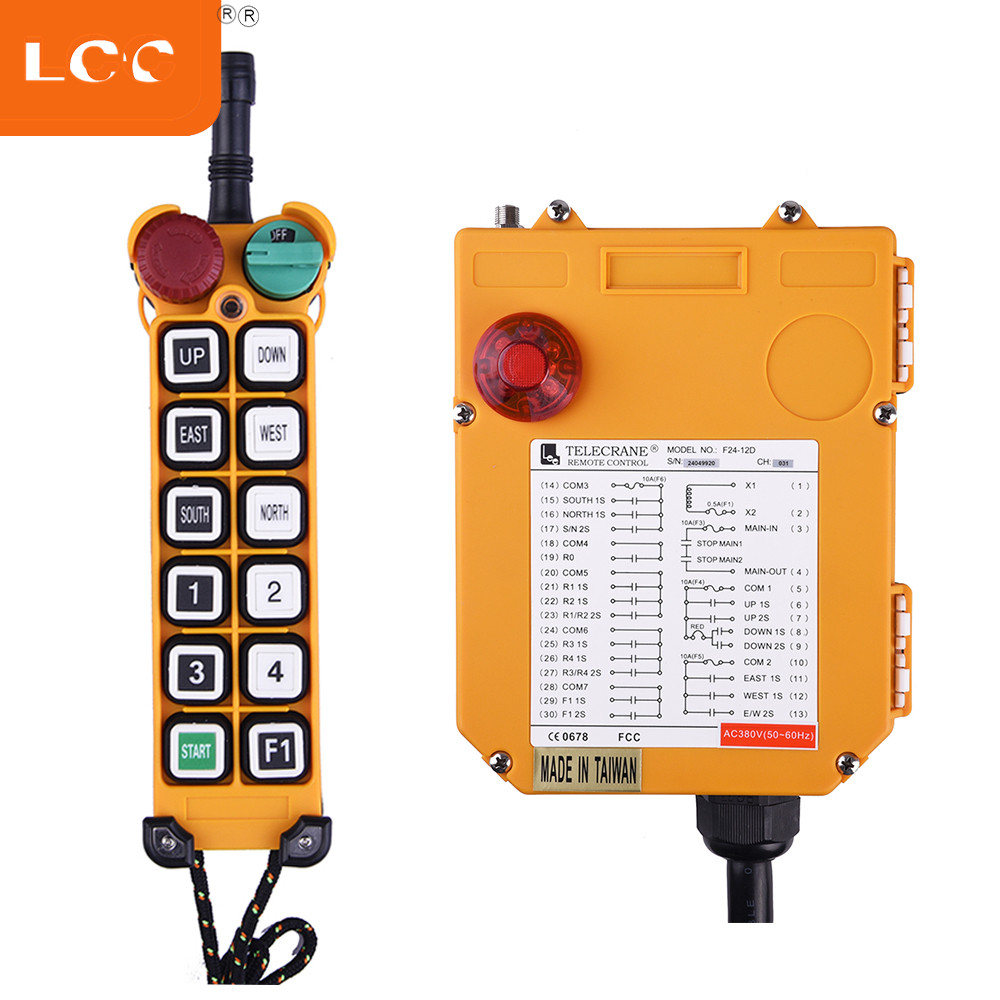 Wireless Overhead Crane Radio Remote Control F24-12D Rc Transmitter And Receiver