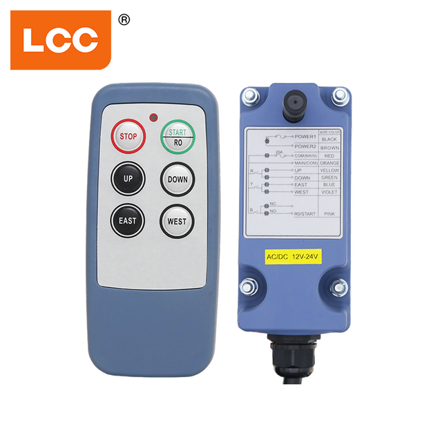 LCC SAGA1-L6 4-button Singel Speed Wireless Industrial Radio Remote Control System Rugged Remote Controller for Hoist Crane
