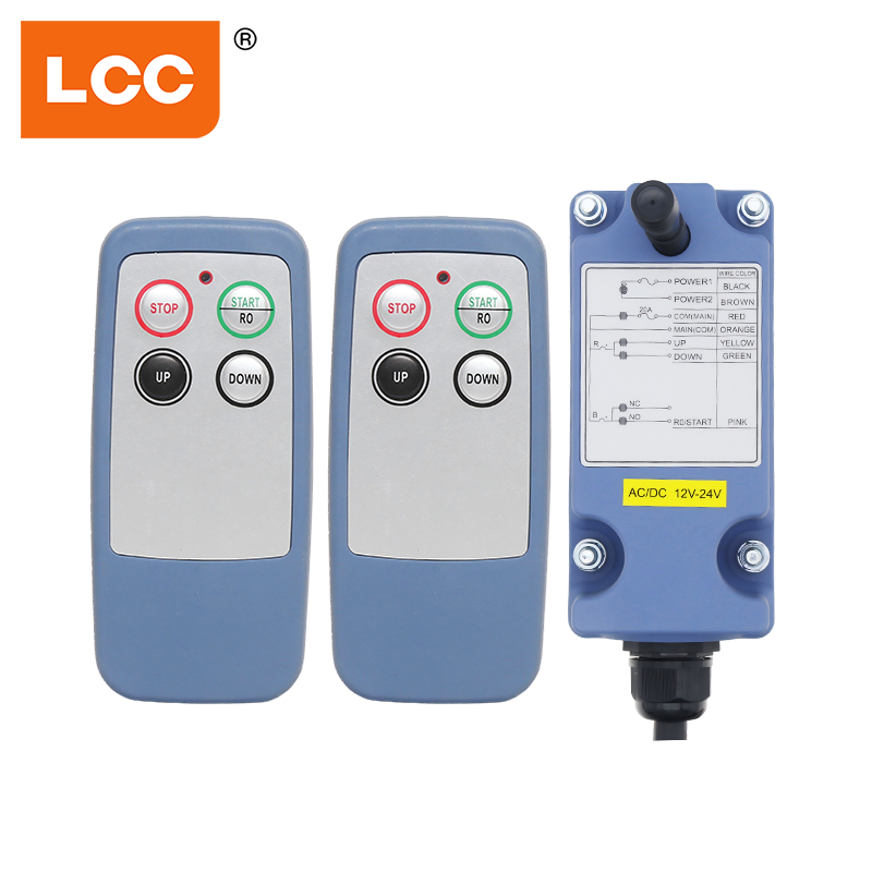 12V 24V LCC SAGA1-L4 4-button Single Speed Remote Control Sytem Tower Winch Radio Crane Remote Control