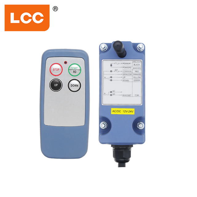 12V 24V LCC SAGA1-L4 4-button Single Speed Remote Control Sytem Tower Winch Radio Crane Remote Control